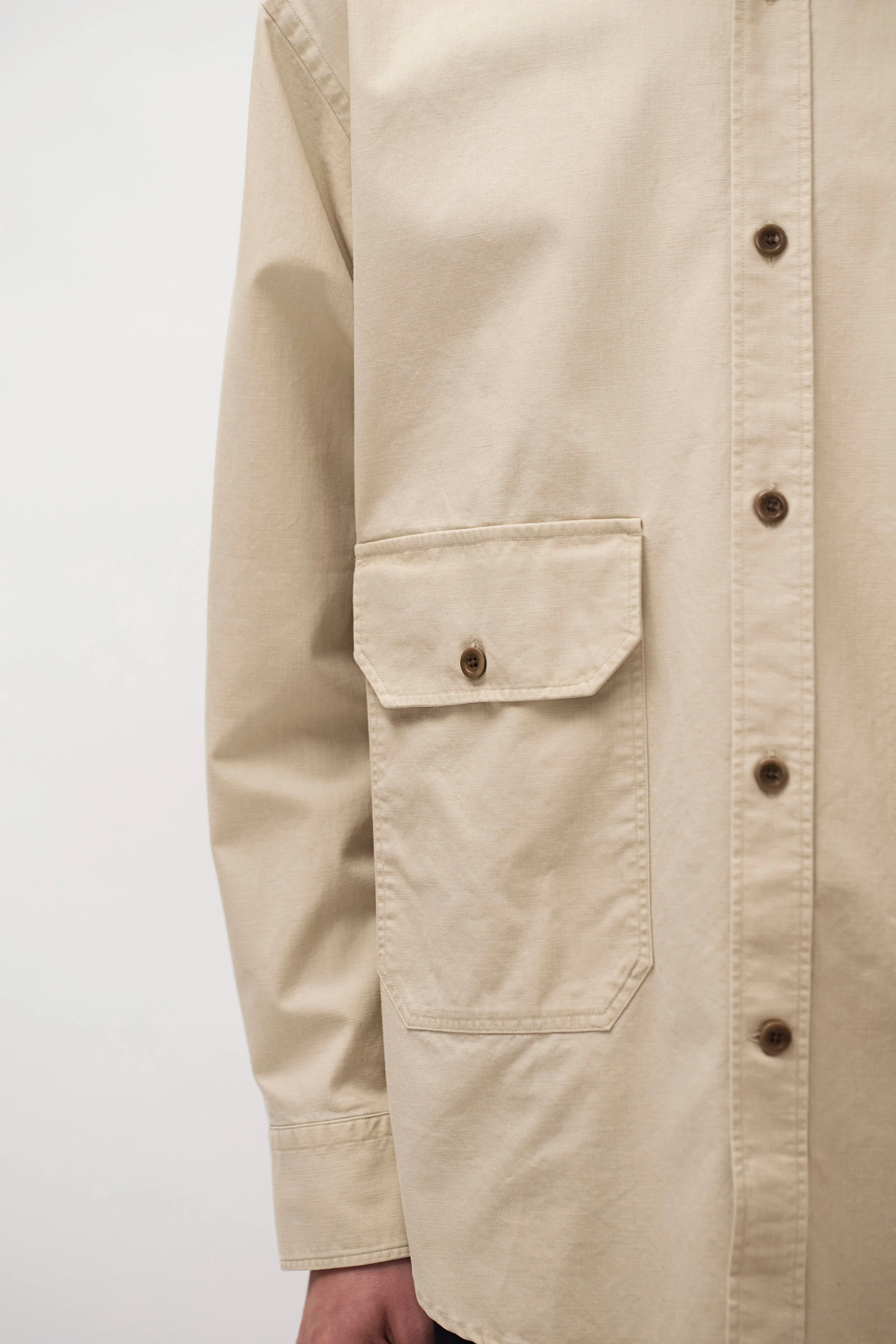 Espevik Faded Pigment Dyed Oversize Utility Shirt - Image 5