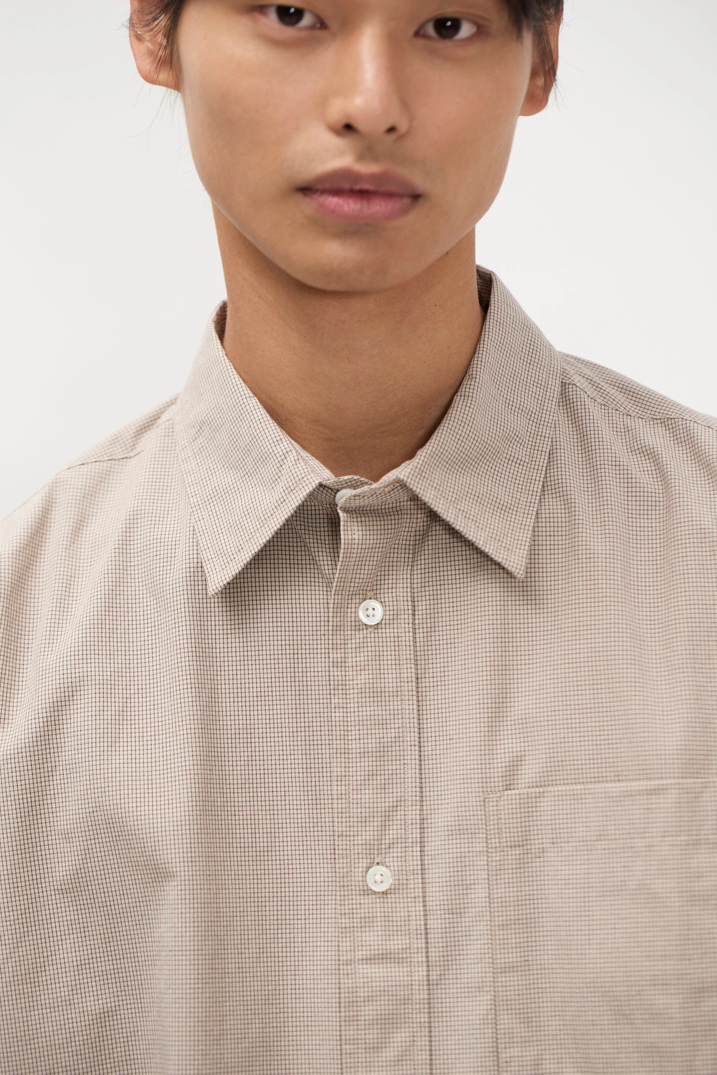 Espevik Oversize Micro Poplin Check Shirt - Image 3