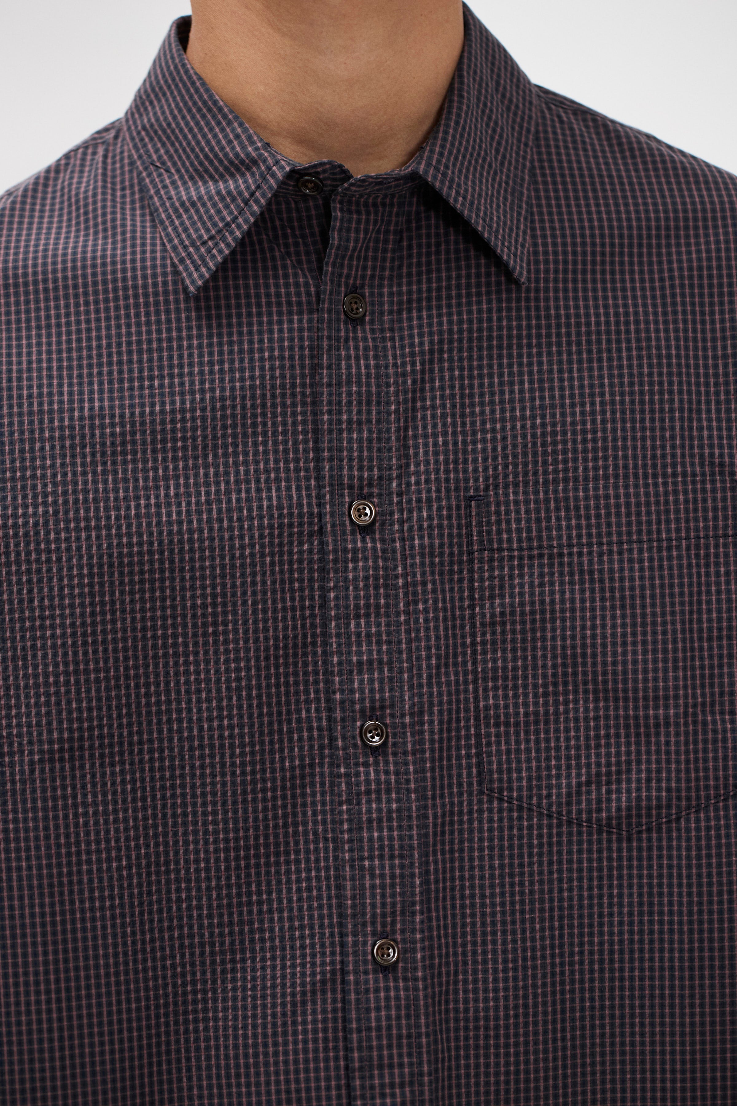 Espevik Oversize Poplin Check Shirt - Image 5