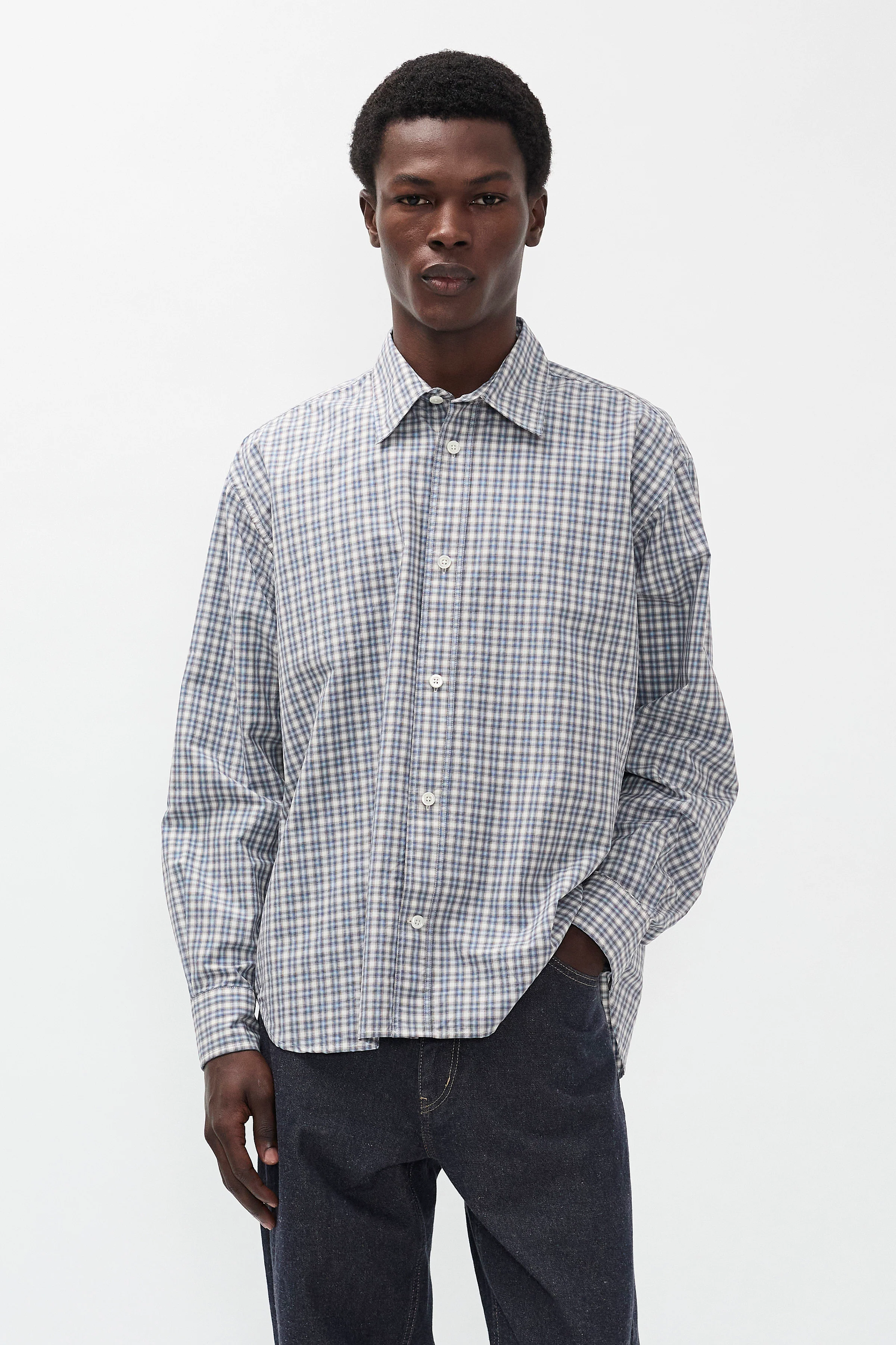 Falster Fine Check Oversize Shirt - Image 2