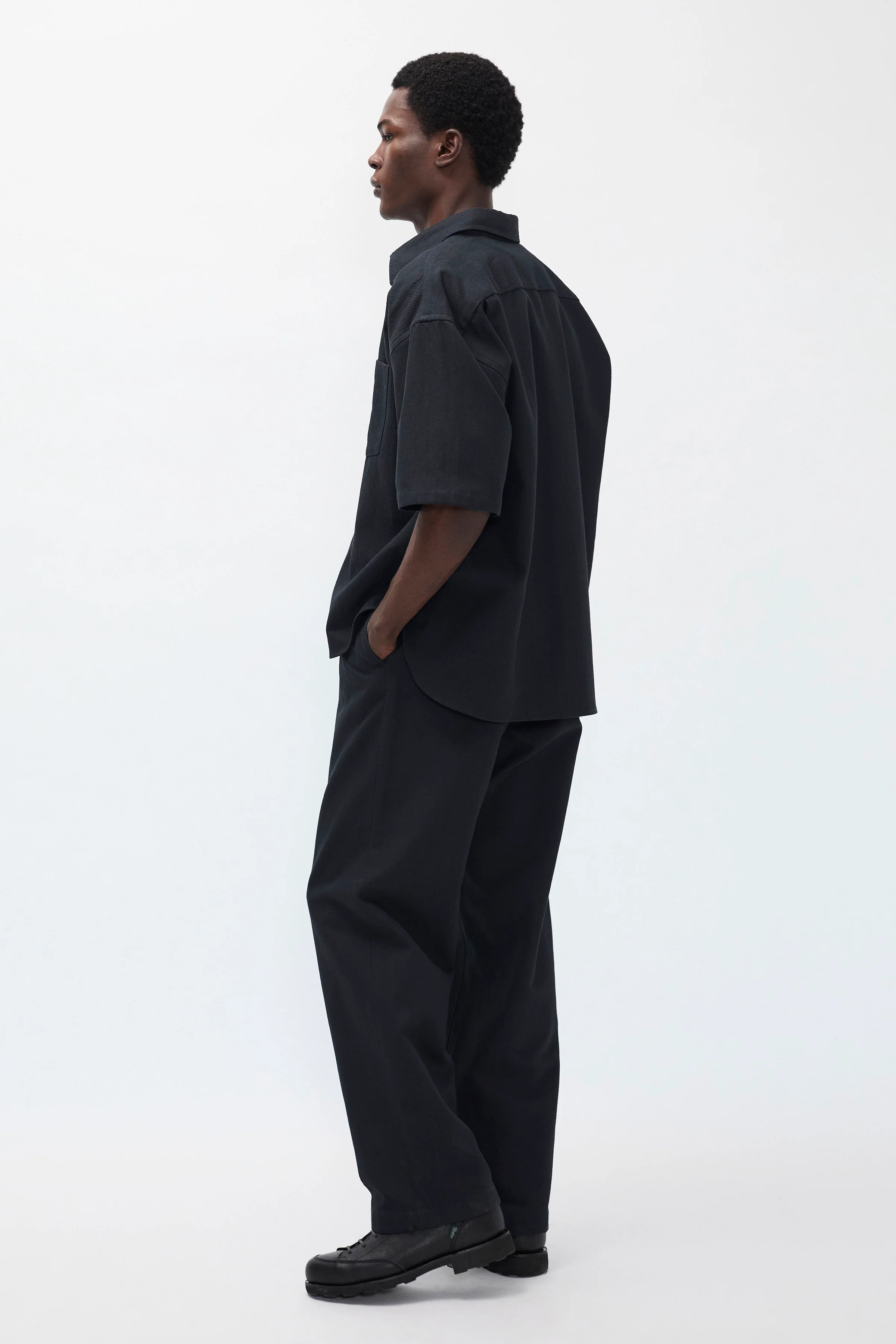 Hestur Relaxed Cotton Linen Twill Pleated Trouser - Image 3