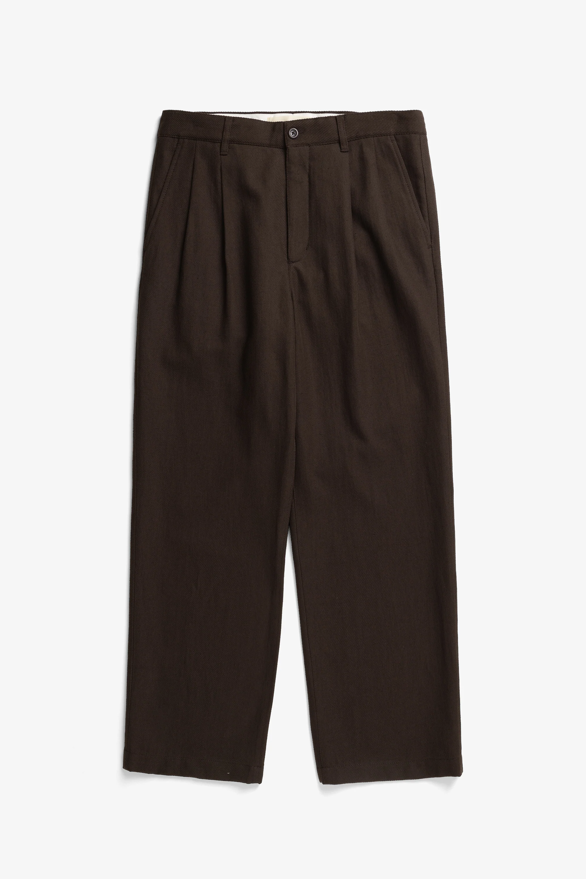 Hestur Relaxed Cotton Linen Twill Pleated Trouser - Image 5