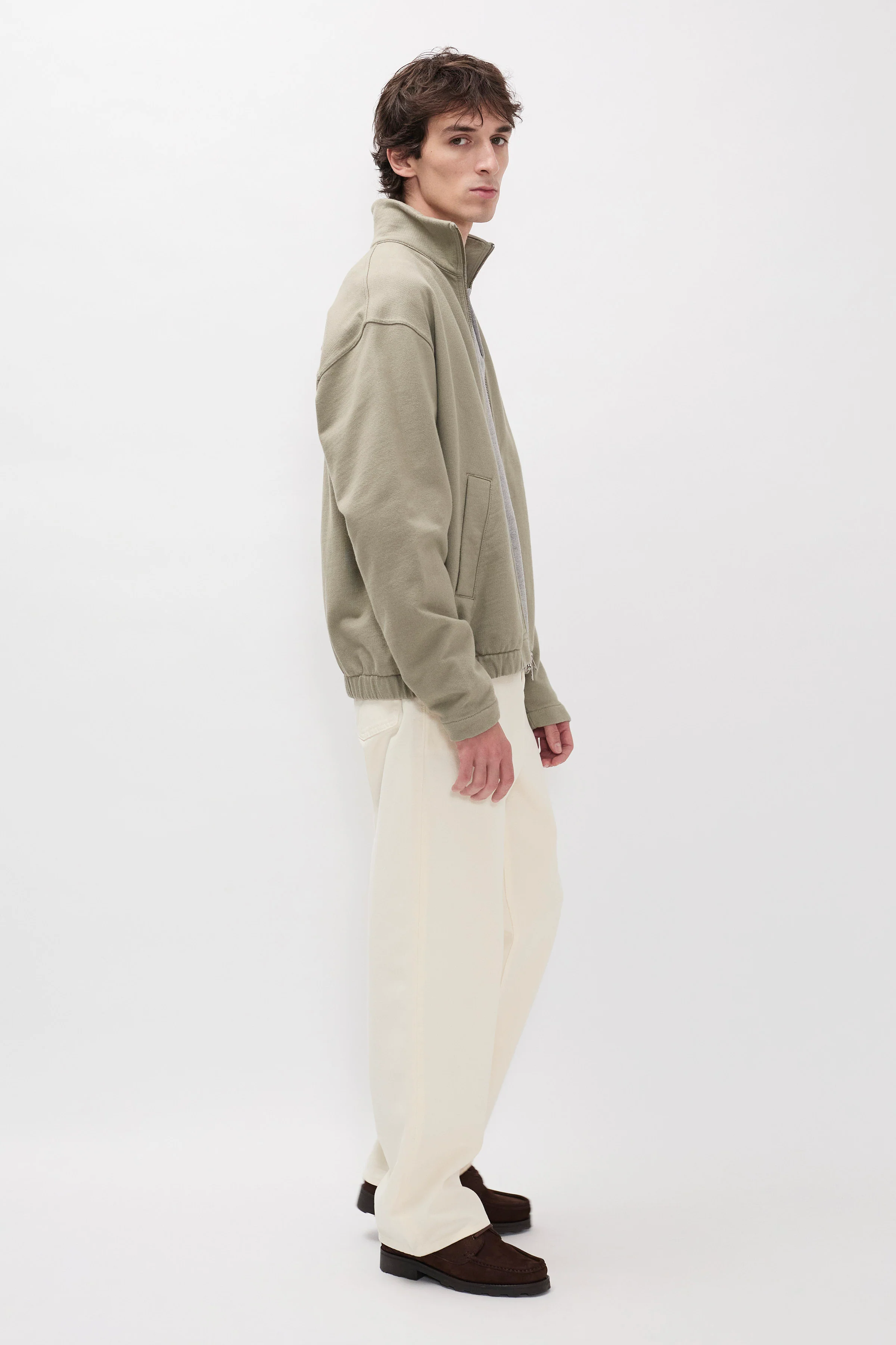 Hornidal Relaxed Organic Loopback Track Jacket - Image 3