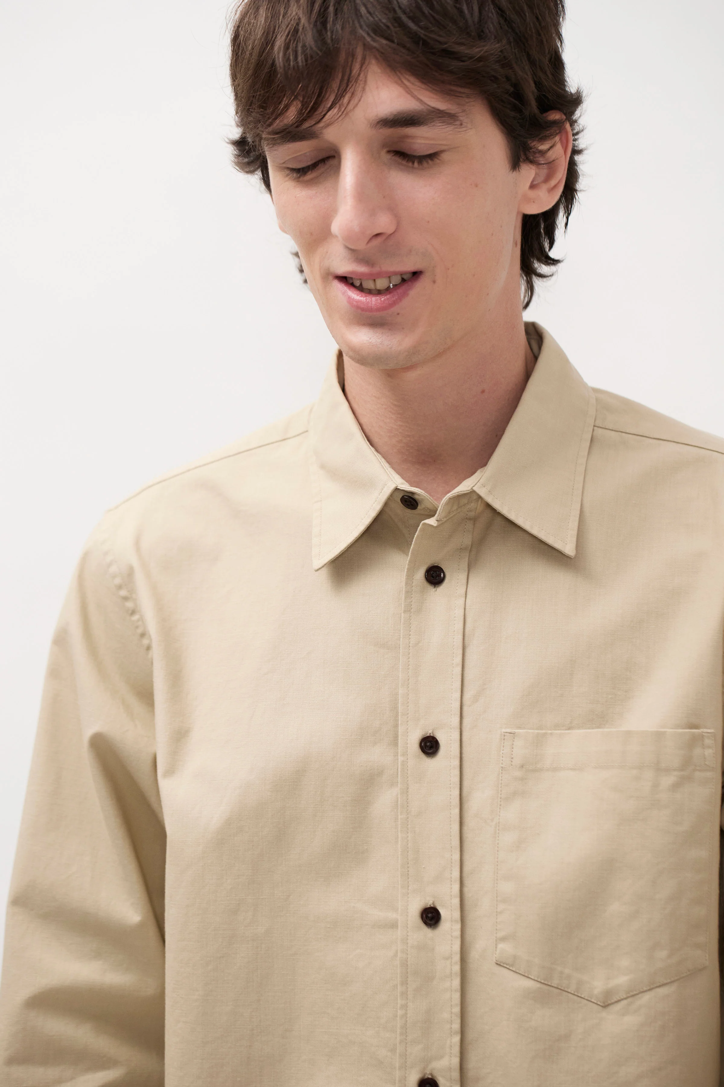 Kongshoved Cotton Faded Pigment Dyed Relaxed Shirt - Image 3