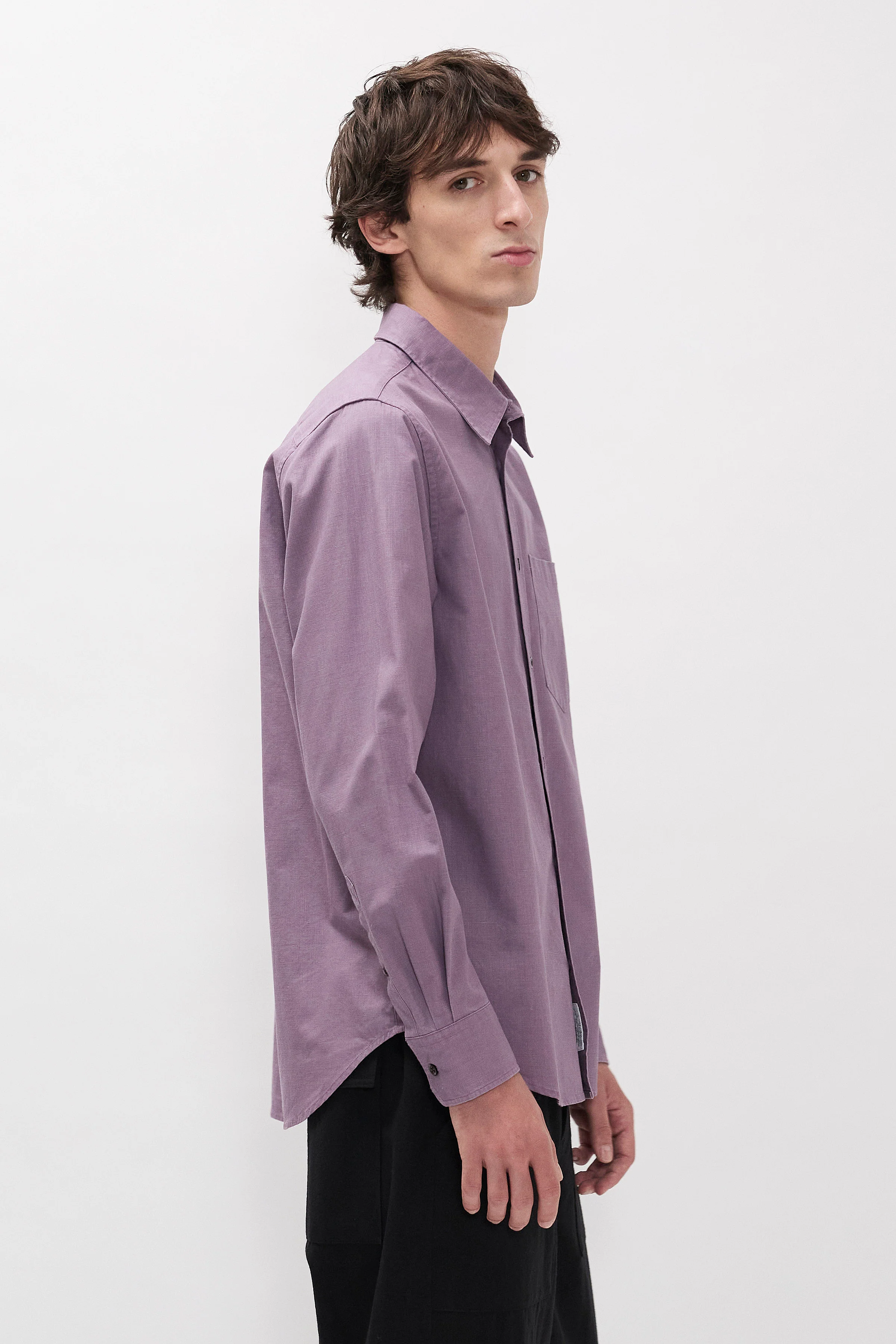 Kongshoved Cotton Faded Pigment Dyed Relaxed Shirt - Image 3