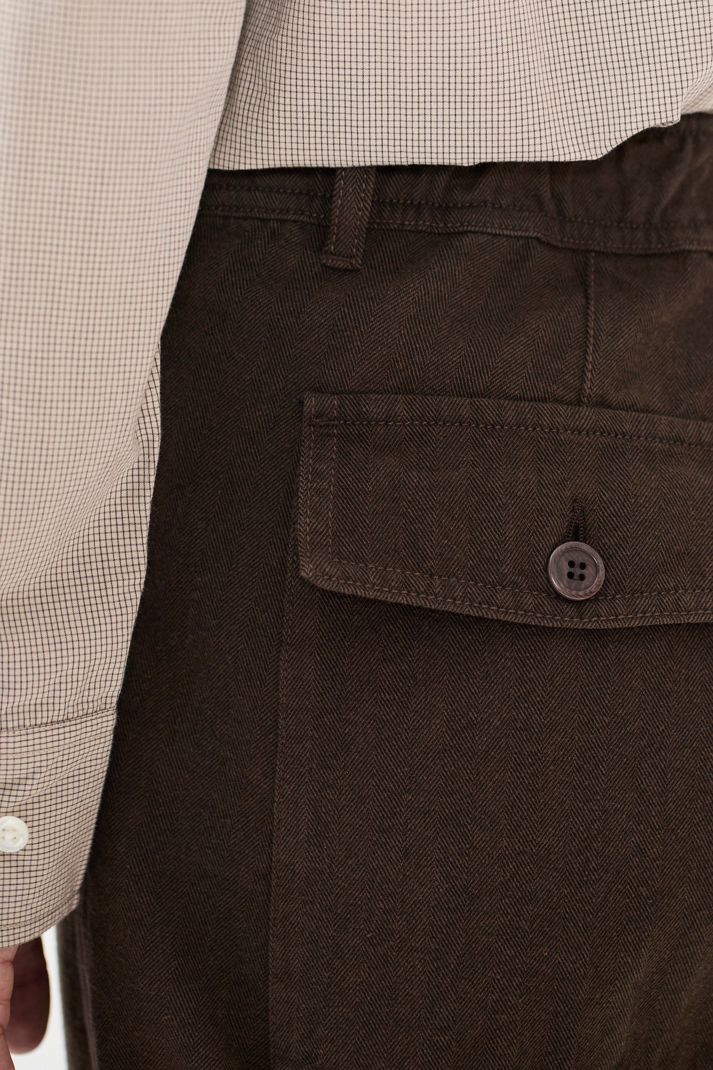 Kvitfjell Relaxed Cotton Wool Herringbone Pant - Image 3