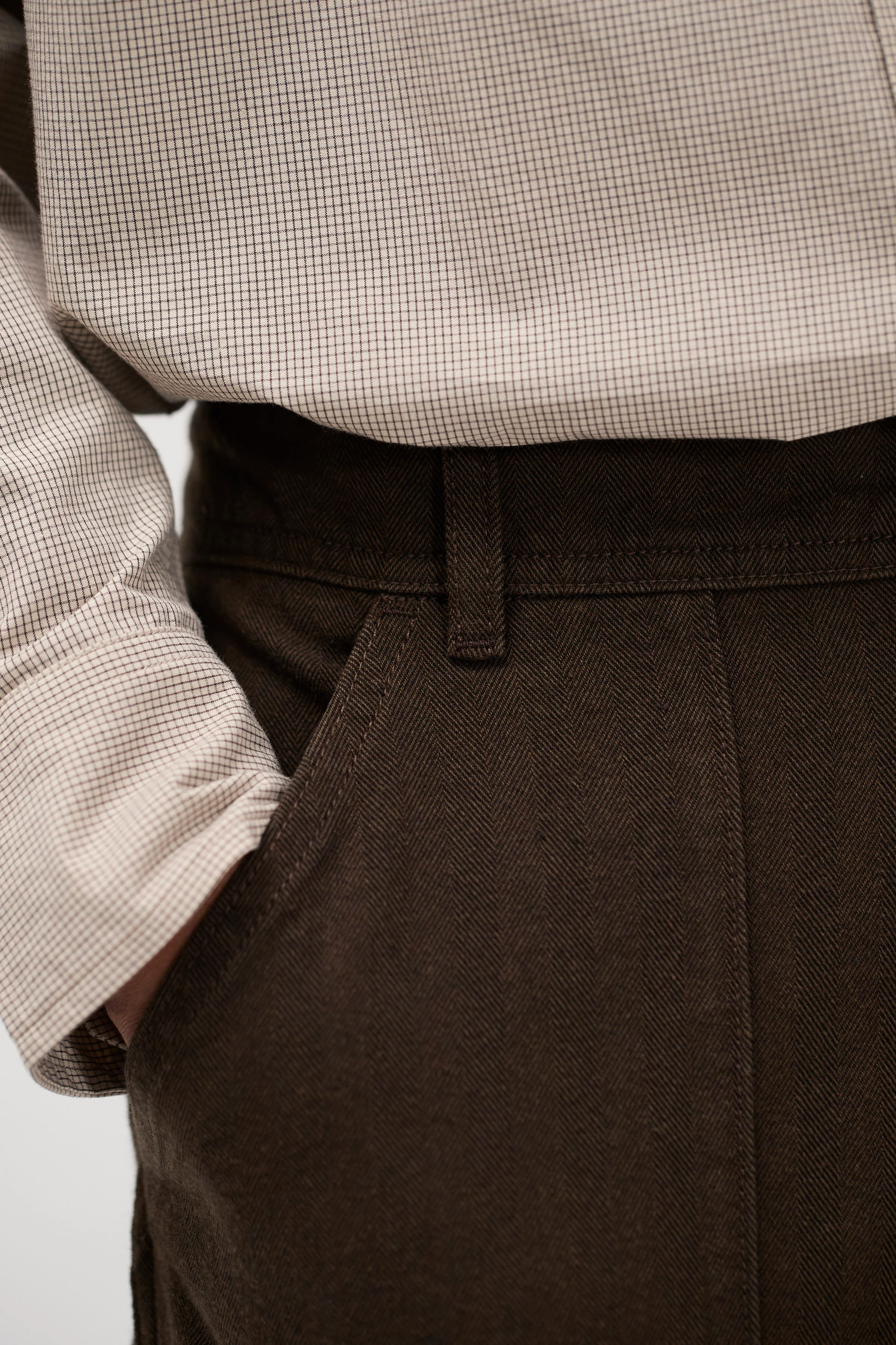 Kvitfjell Relaxed Cotton Wool Herringbone Pant - Image 4