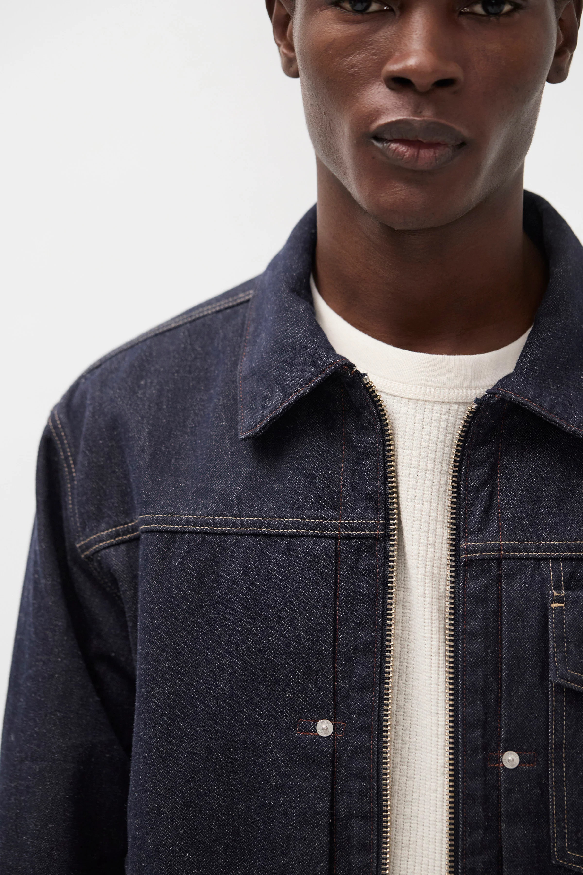 Svendborg Broken Twill Cotton Linen Denim Jacket - Image 4