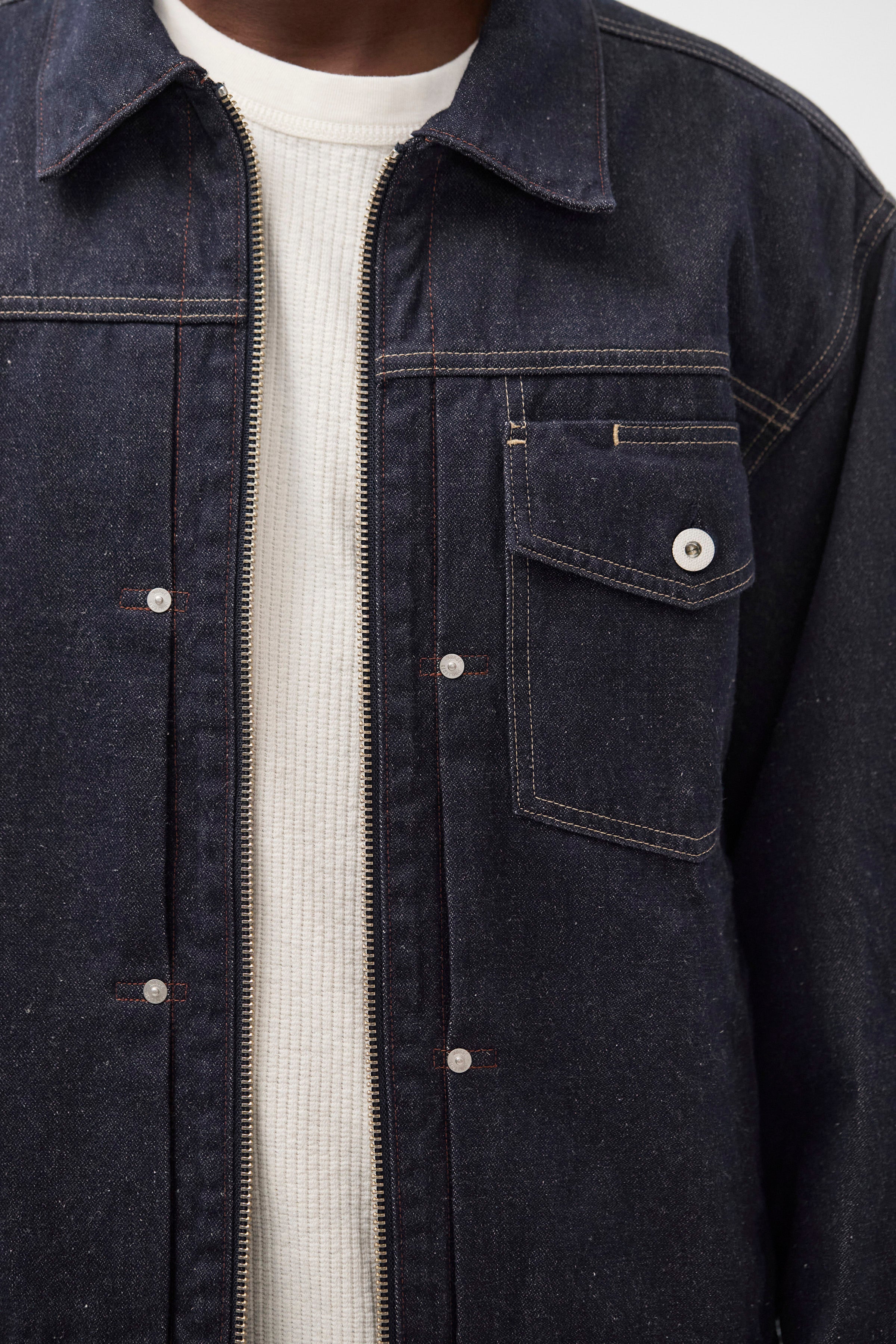 Svendborg Broken Twill Cotton Linen Denim Jacket - Image 5