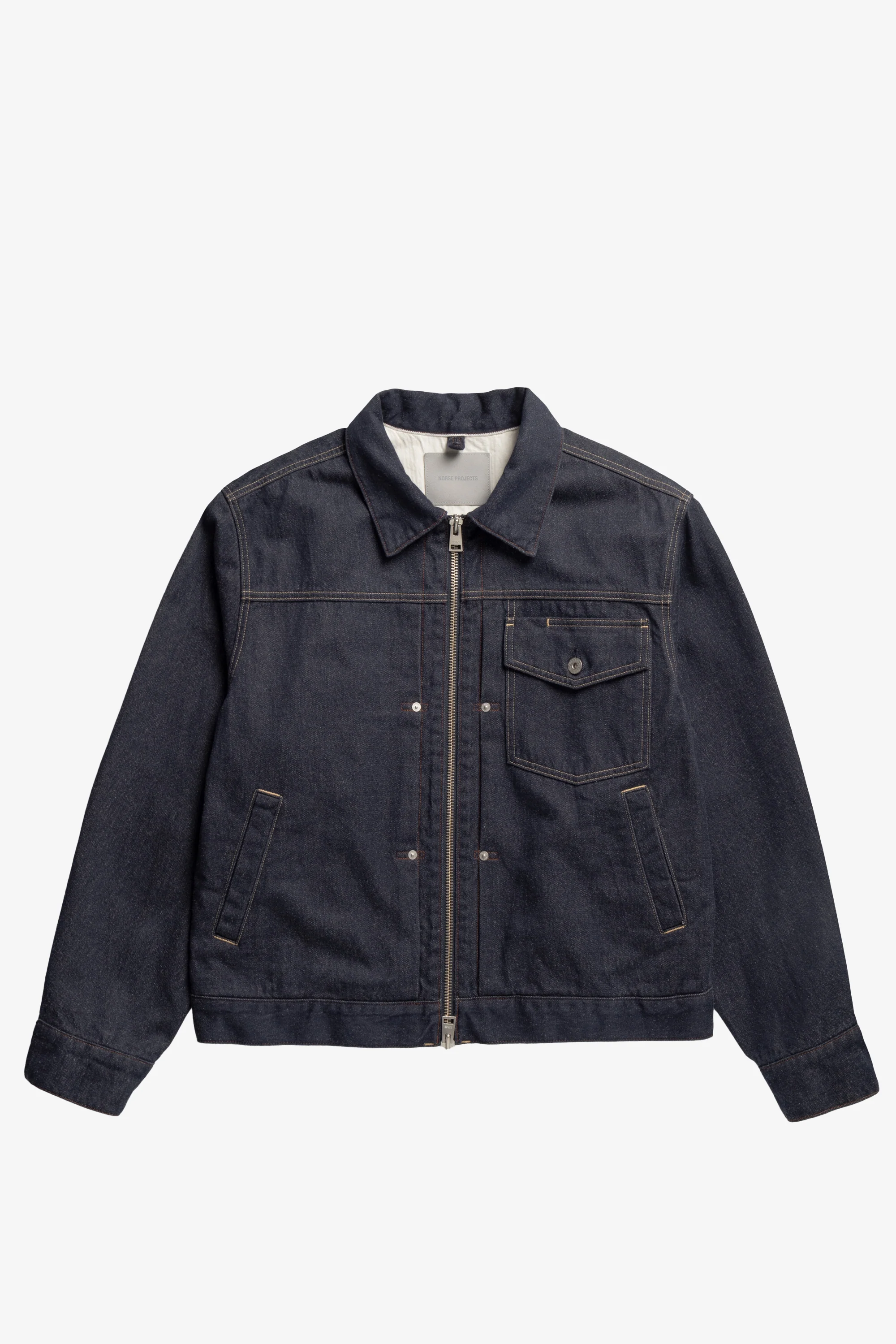 Svendborg Broken Twill Cotton Linen Denim Jacket - Image 7
