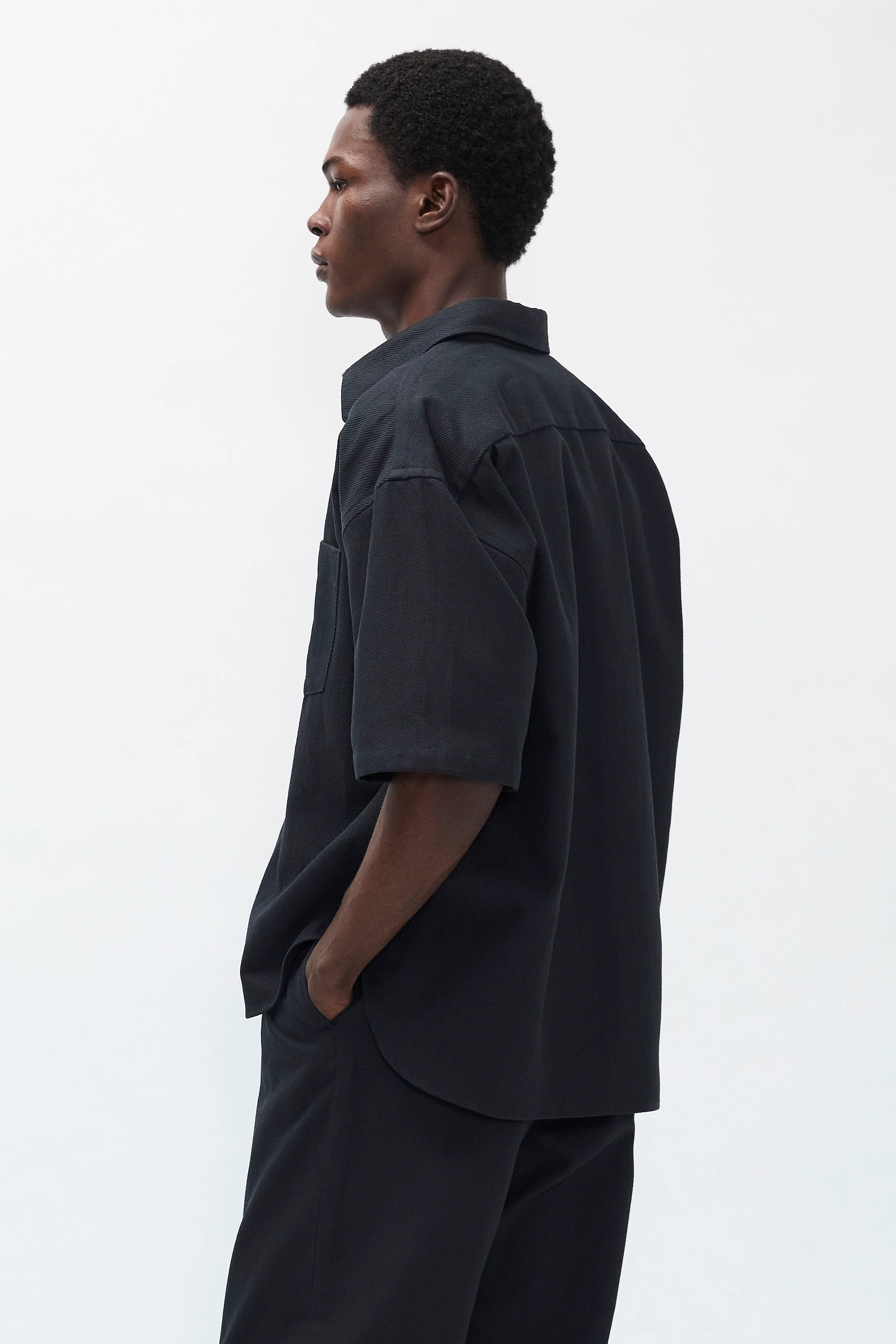 Ulriken Oversized Cotton Linen Twill SS Shirt - Image 3