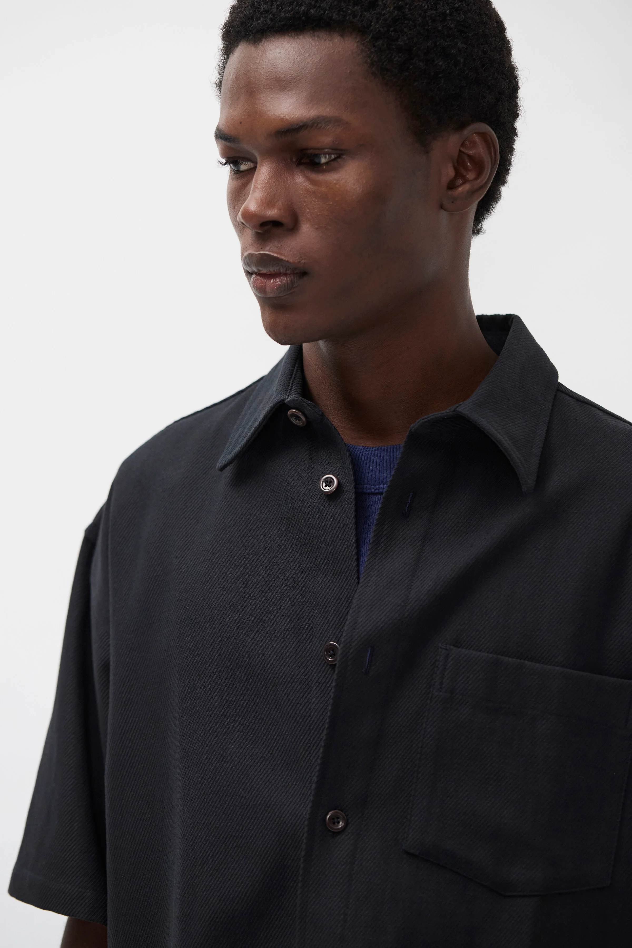 Ulriken Oversized Cotton Linen Twill SS Shirt - Image 4